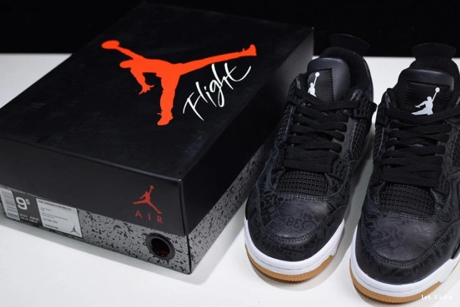 jordan 1761 ci1184- air 4 black TopPick laser 0115